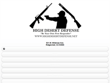 Tablet Screenshot of highdesertdefense.net